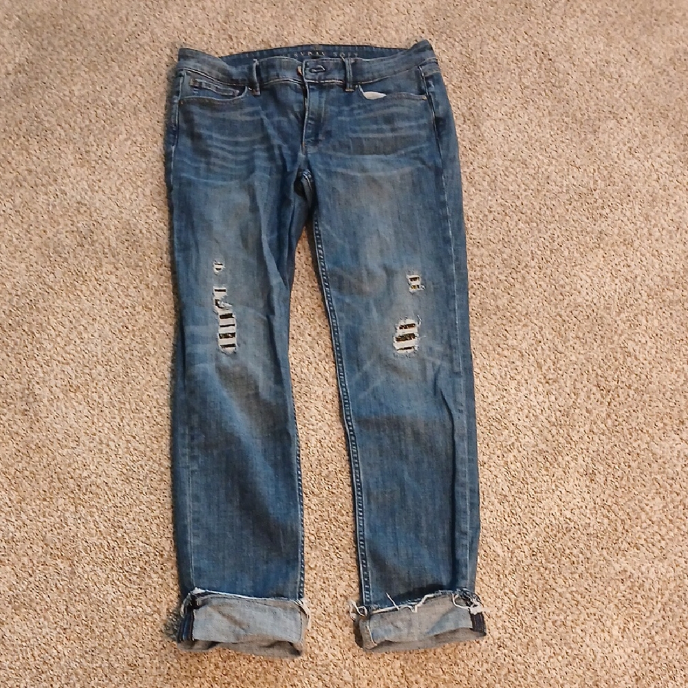 White House Black Market Blue Ankle Cropped Jeans